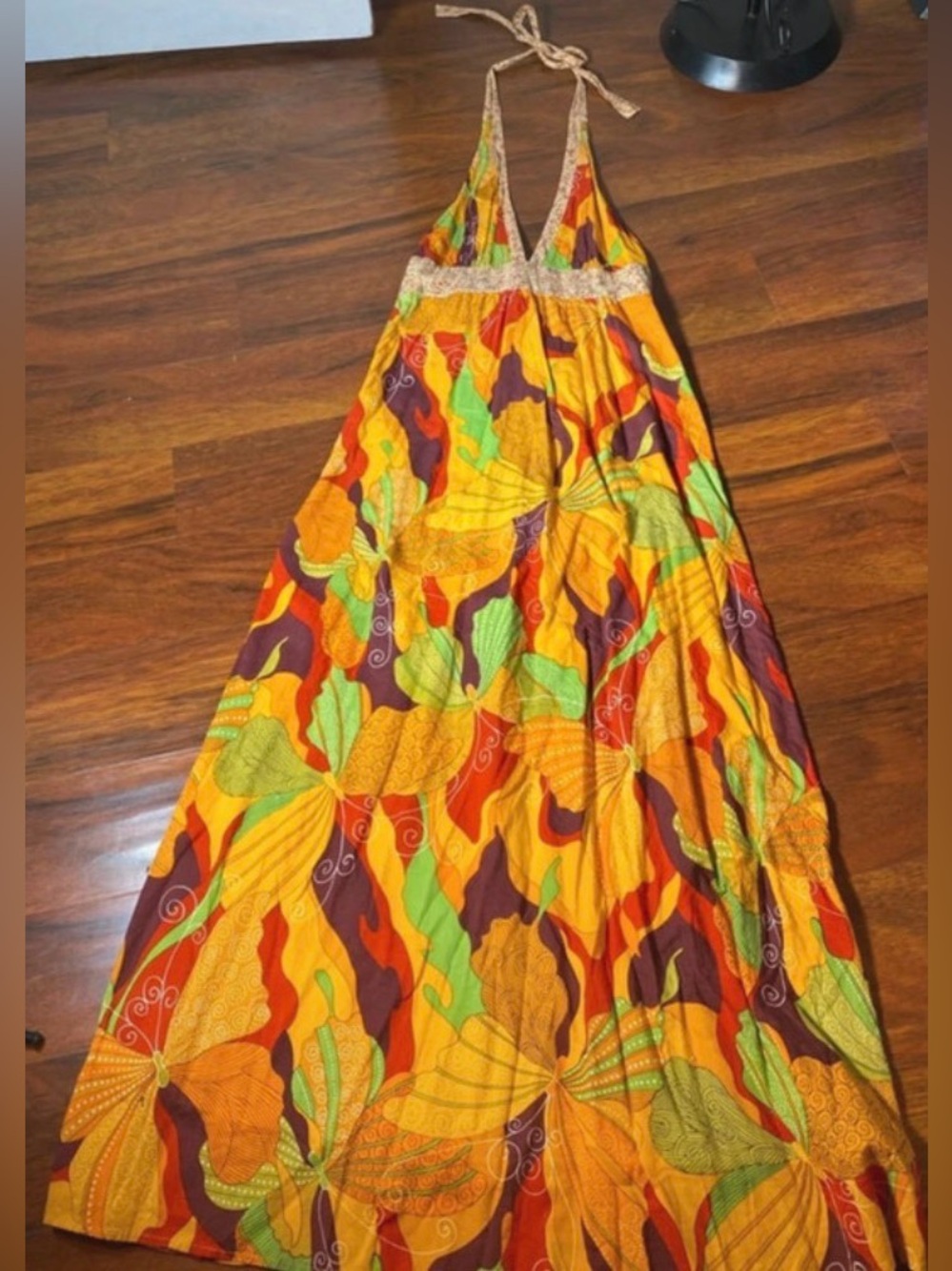 Vintage Forever 21 Halter Maxi Dress
